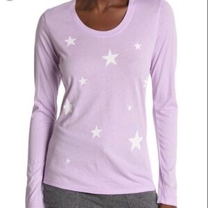 New Sundry Long Sleeve Star Top in Lilac